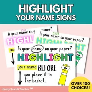 Highlight Your Name Sign: End Name-Writing Woes with a Pop of Color!