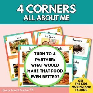 BTS - All About Me 4 Corners Google Slides Movement No Prep Community Builder