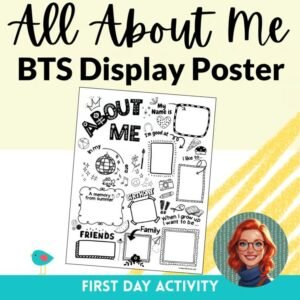 BTS All About Me Worksheet Poster