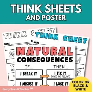 Natural Consequences l Think Sheet l Behavior Management l Differentiated